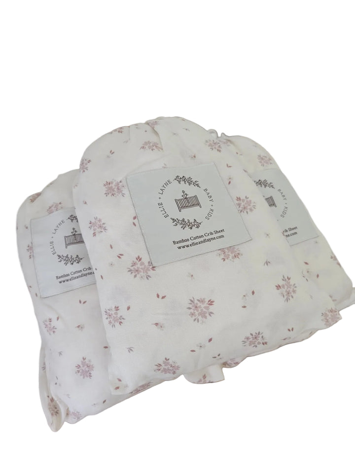 Evie Floral Muslin Crib Sheet