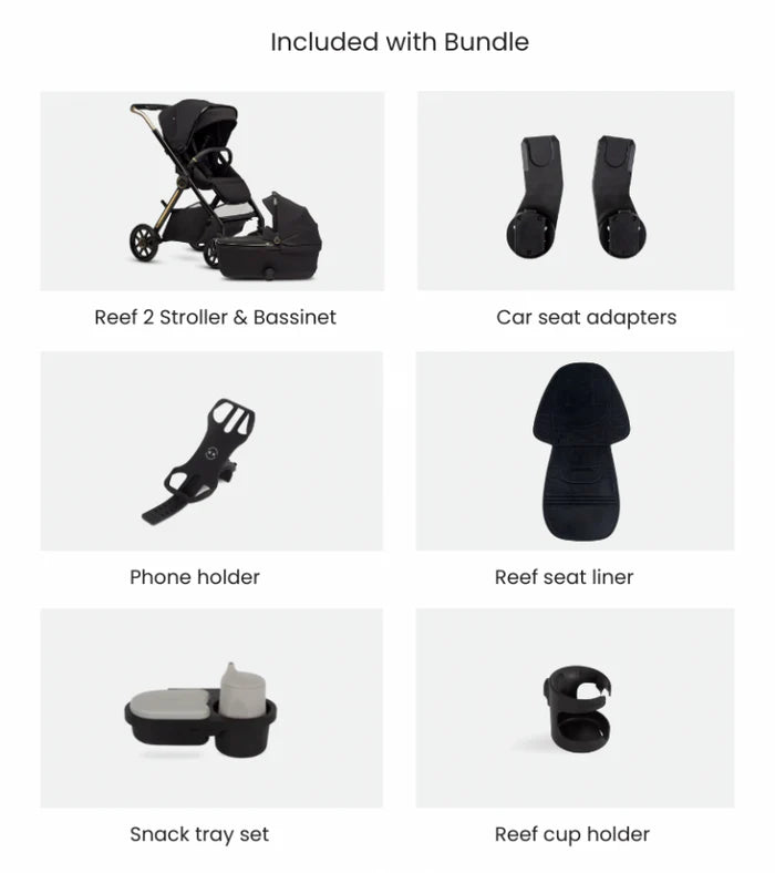 Reef  Espresso | SE Stroller, Bassinet & Accessory Bundle