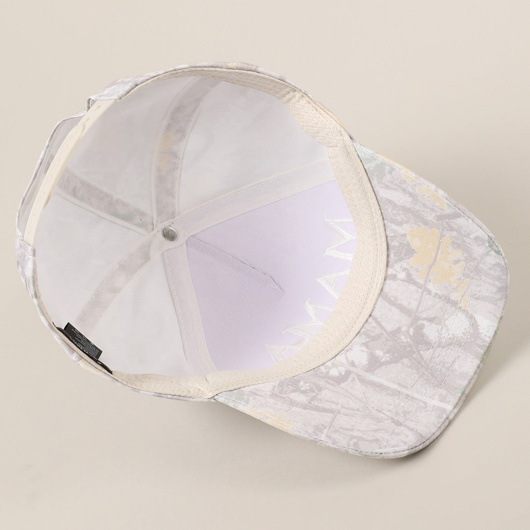 Mama Letter Embroidery Nature Camo Trucker Hat
