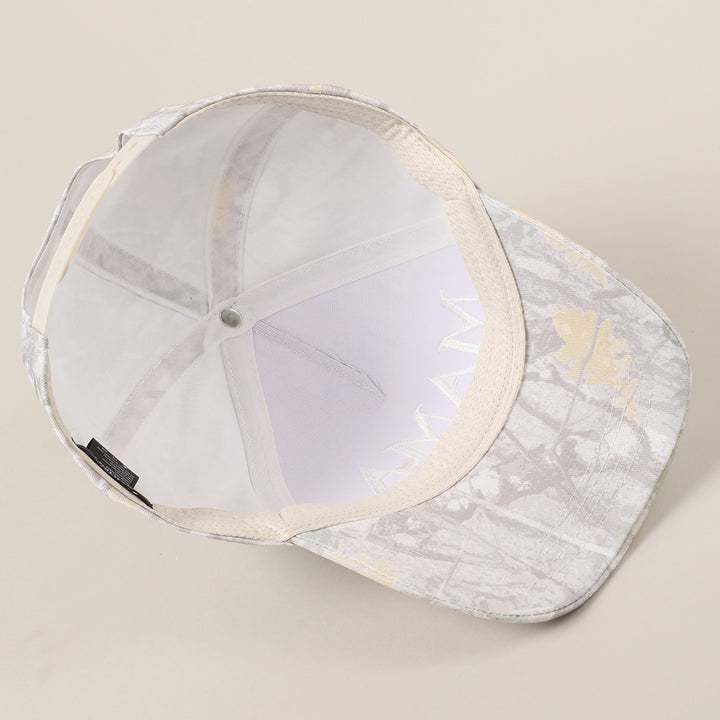 Mama Letter Embroidery Nature Camo Trucker Hat