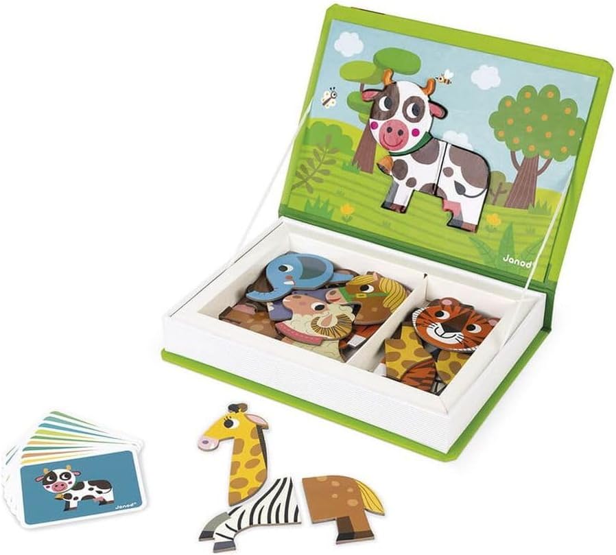 Janod MagnetiBook 41 pc Magnetic Animal Mix and Match Game