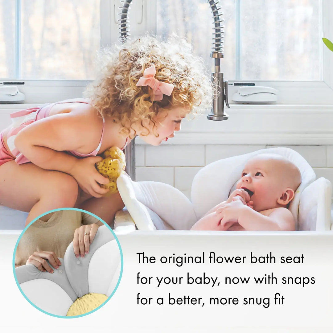 Blooming Bath Lotus Baby Bath Seat - Grey/Yellow