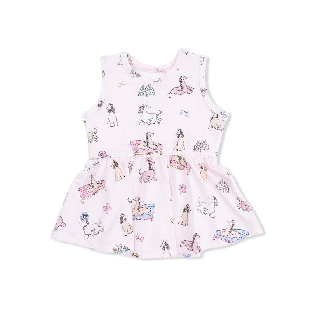 Angel Dear Peplum Tank Top w/ Bike Shorts - Fancy Hounds With Bows
