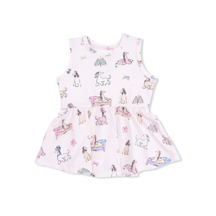Angel Dear Peplum Tank Top w/ Bike Shorts - Fancy Hounds With Bows