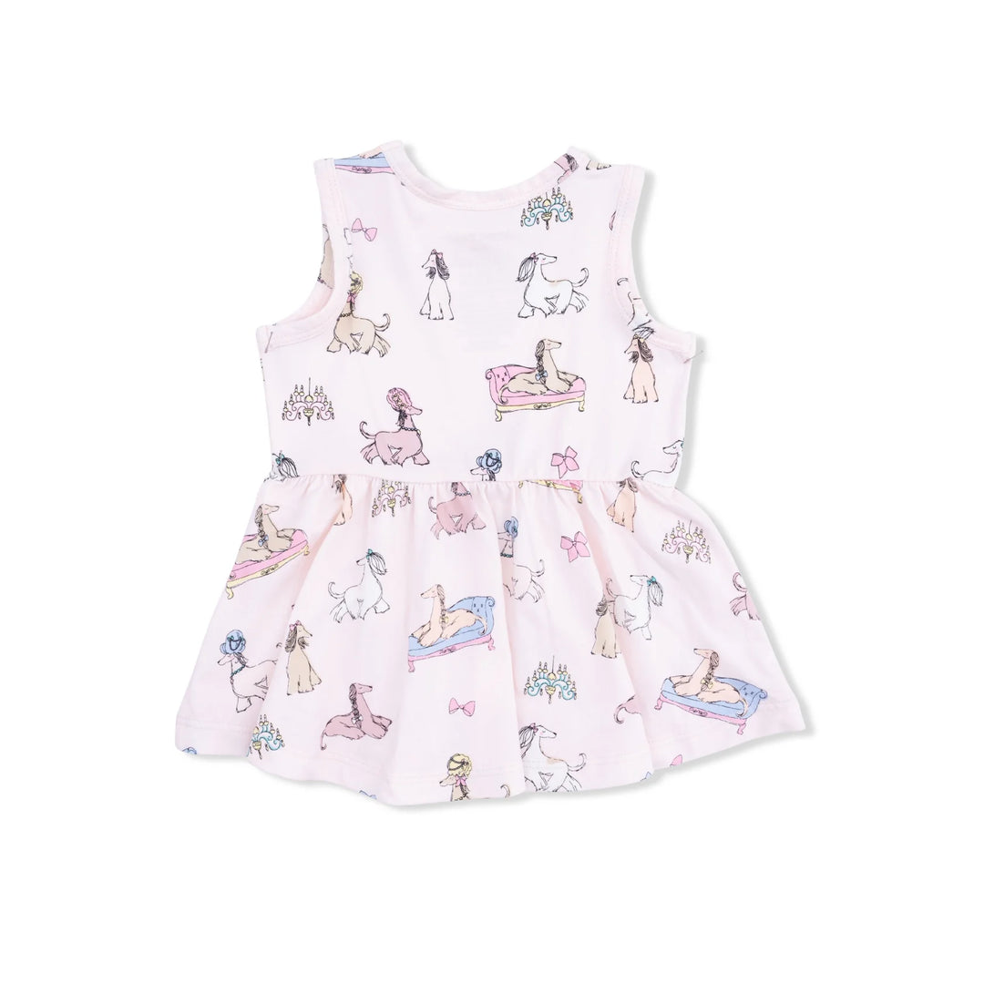Angel Dear Peplum Tank Top w/ Bike Shorts - Fancy Hounds With Bows
