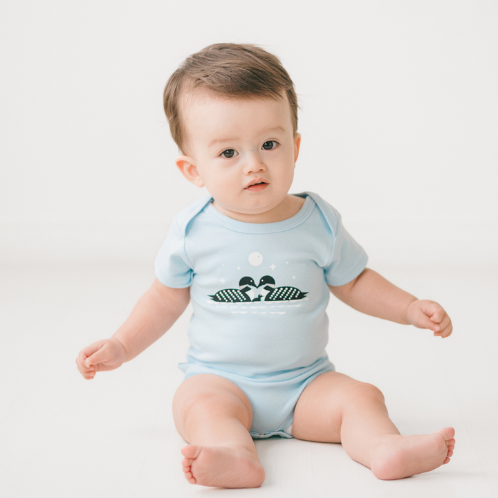 Sweetpea & Co. Loon Family baby onesie