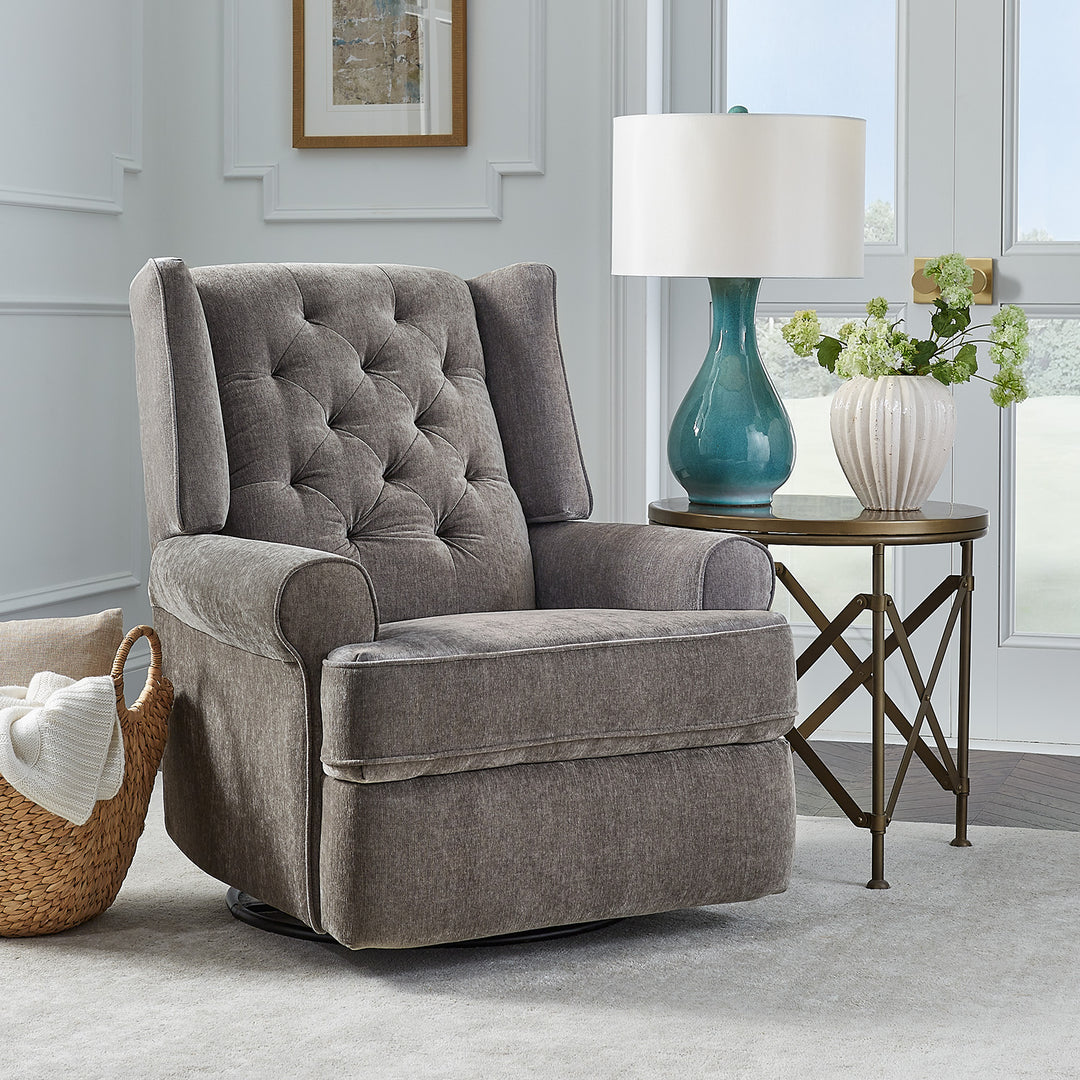 Best Chairs Kendra Tufted Swivel Glider Recliner