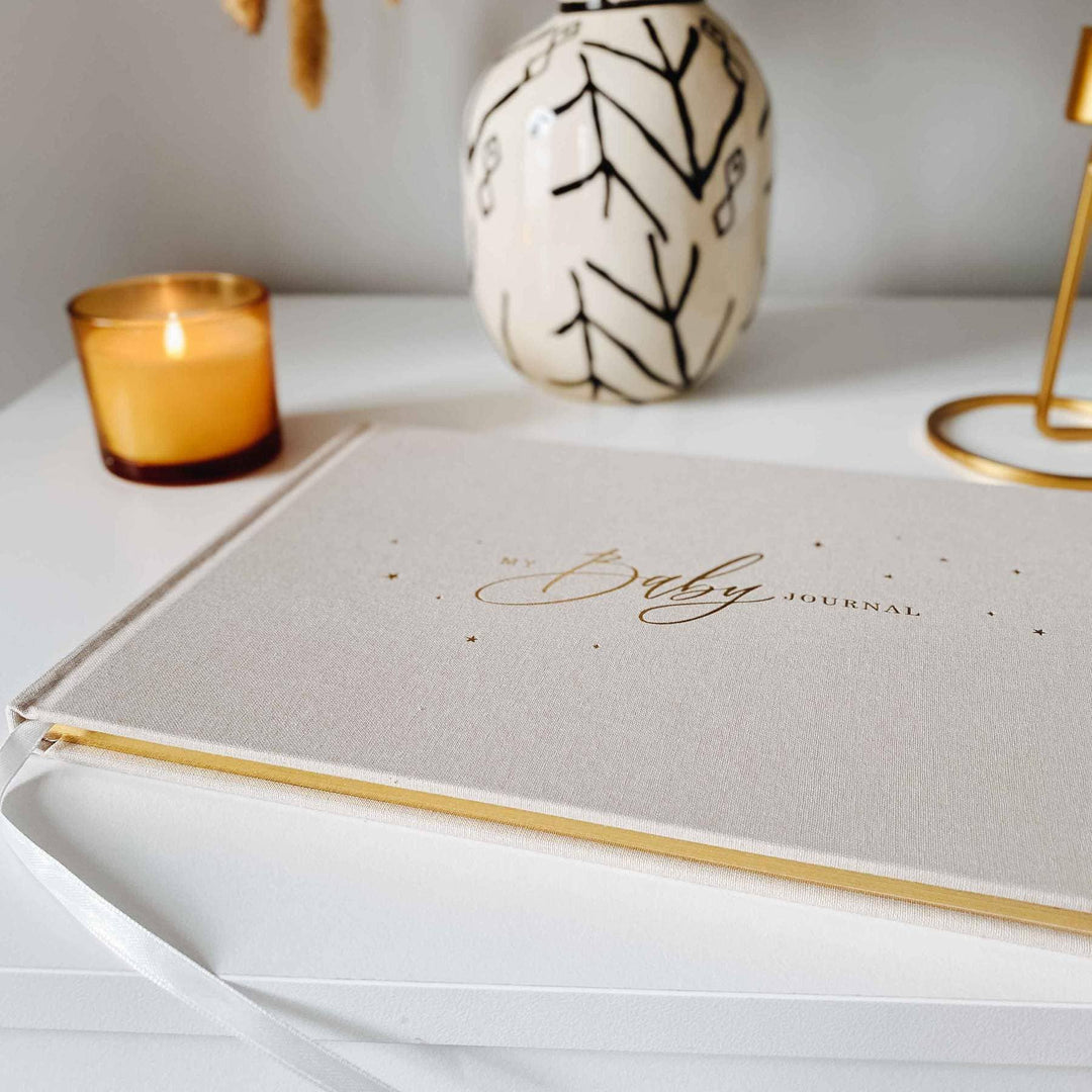 Blush and Gold My Baby Journal Newborn Keepsake Memory Book Gift