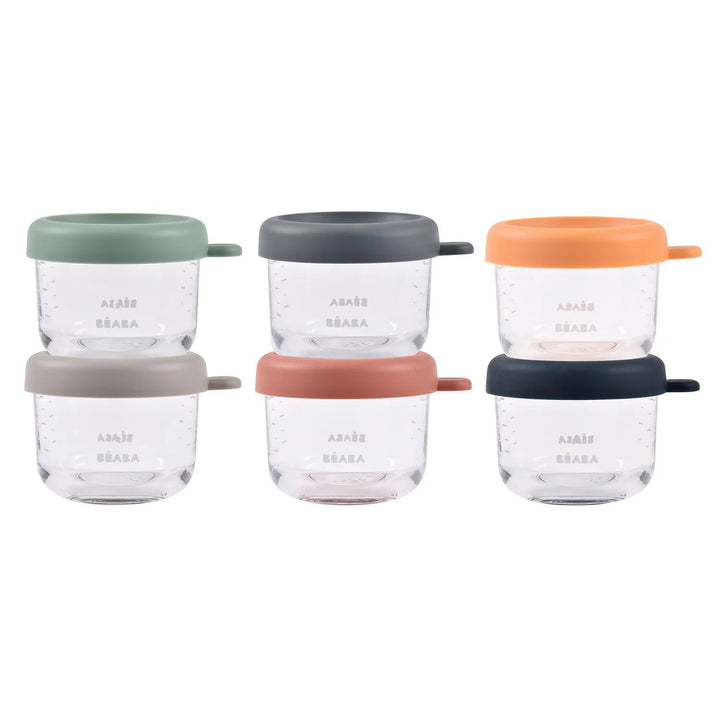 Beaba Set of Six 5 oz baby Food Jars - Sunrise