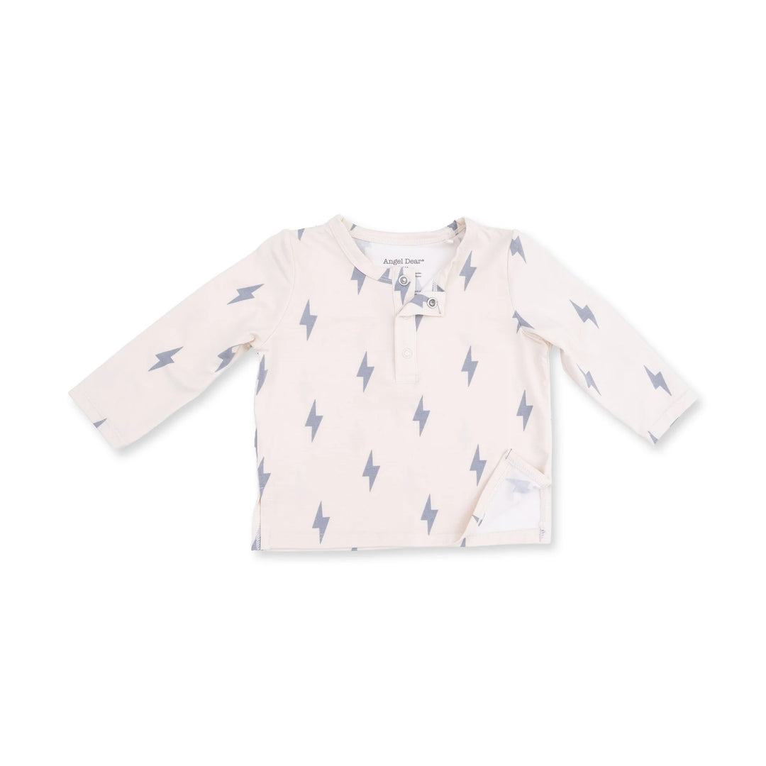 Angel Dear Long SLeeve Henley+Jogger - Lightning BOlt