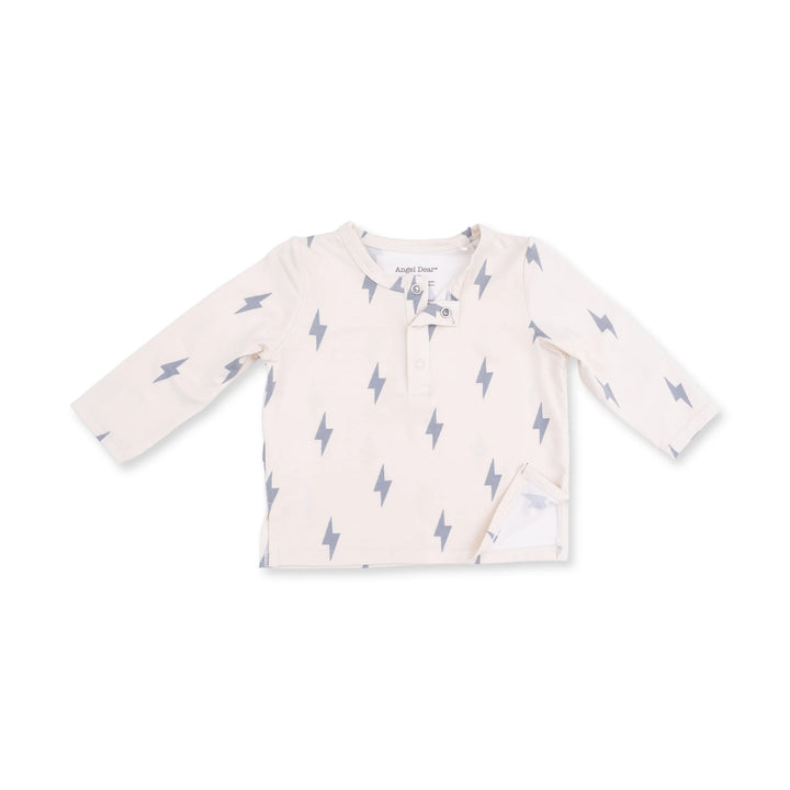 Angel Dear Long SLeeve Henley+Jogger - Lightning BOlt