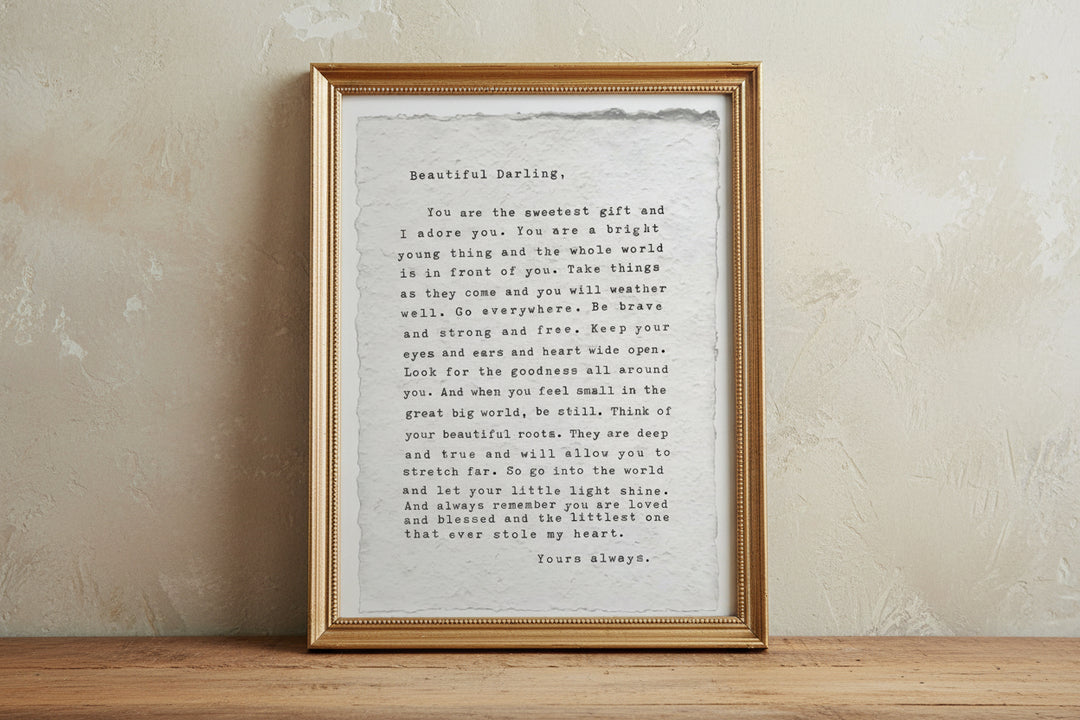 Sugarboo & Co. Handmade Paper Print Letter To Sophie 12"x16"