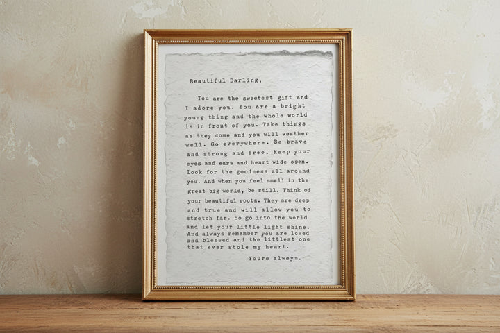 Sugarboo & Co. Handmade Paper Print Letter To Sophie 12"x16"