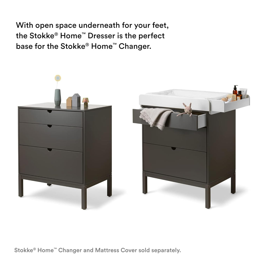 Stokke Home Grey Dresser w/Changer Top Baby Grand Stokke Home Grey Dresser w/Changer Top Baby Grand