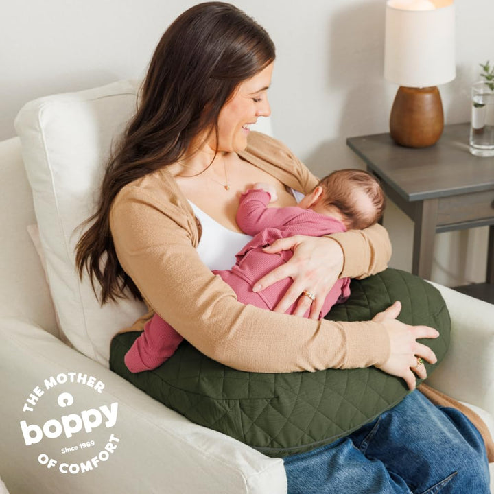 Boppy Nursing Pillow Luxe - Quilted Moss
