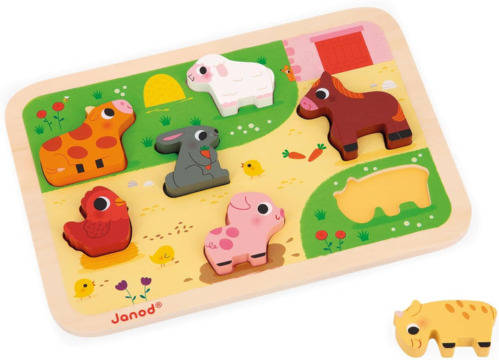 Janod  Farm Chunky Wood Puzzle