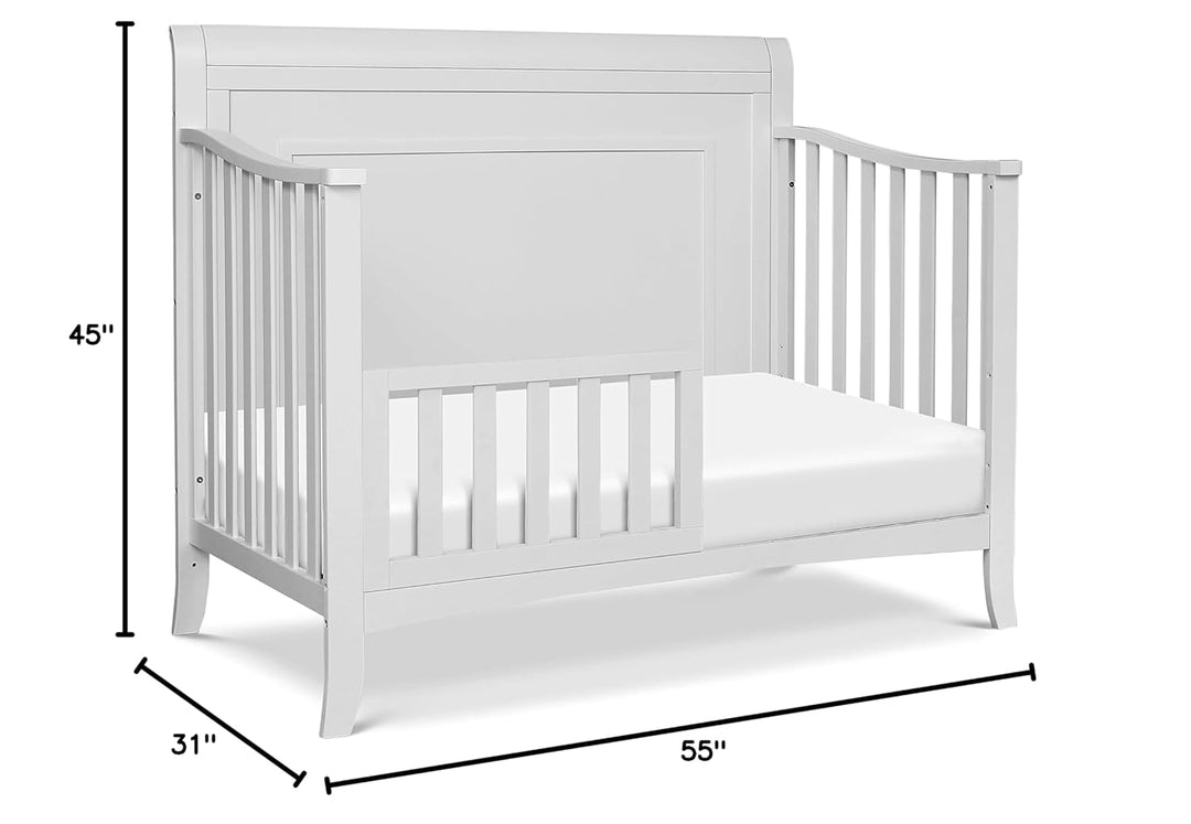 MDB Anders 4-in-1 Convertible Crib in Cloud Grey, Greenguard Gold Certified