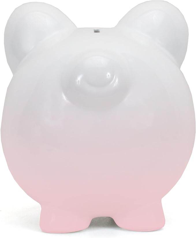 Ombre Ceramic Big Ear Pink Ombre Pig Bank