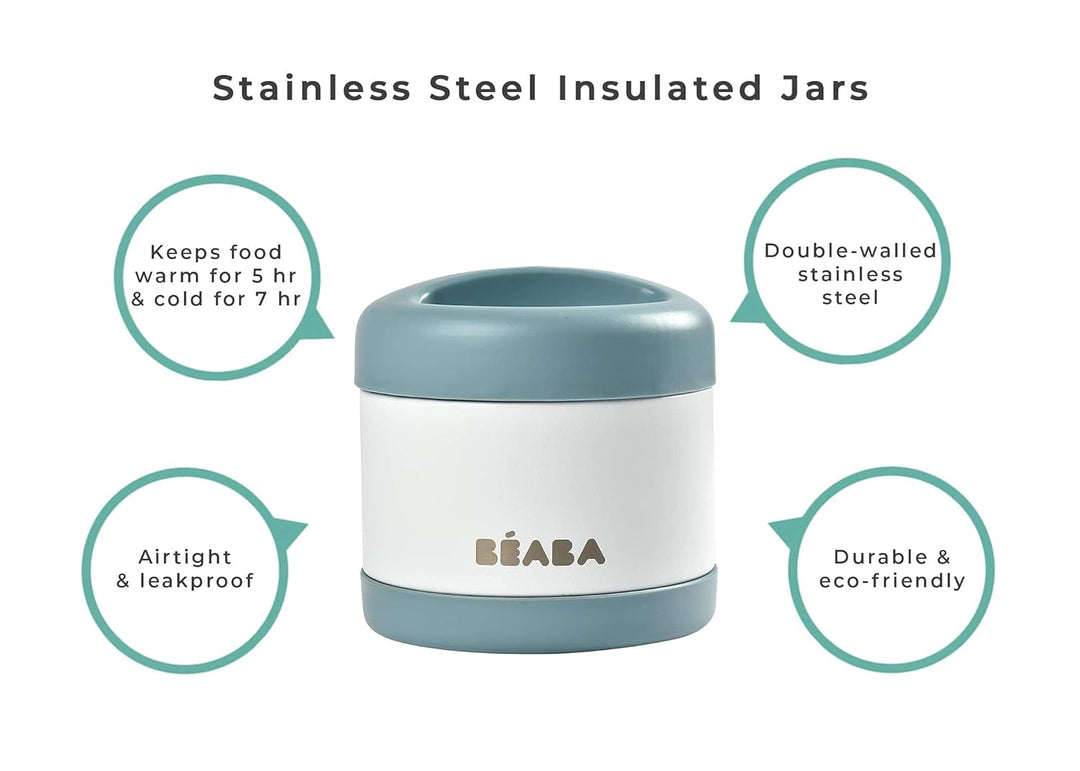 Beaba Stainless Steel Insulated Food Jar - 16 oz