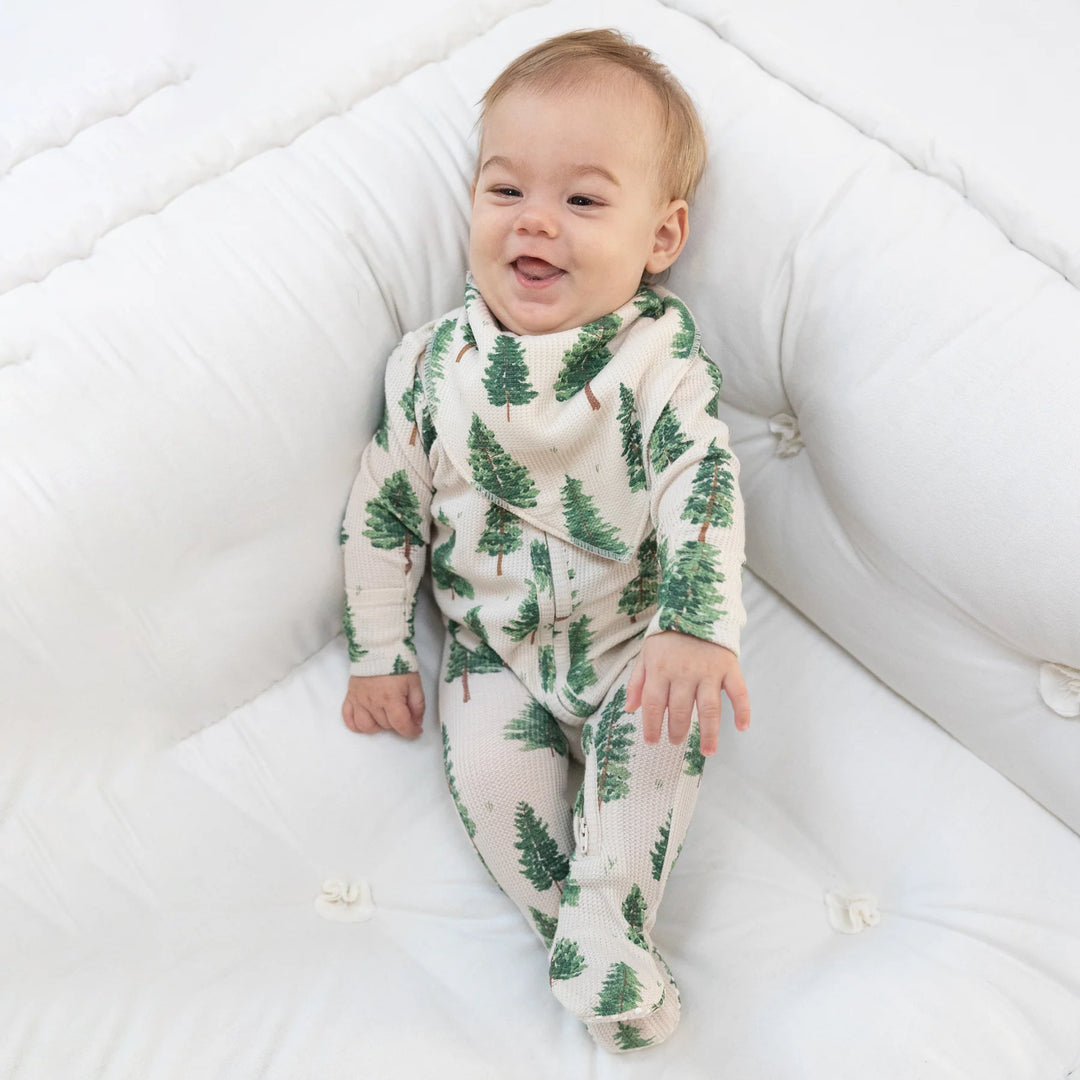 Angel Dear 2 Way Zipper Footie- Forest Trees