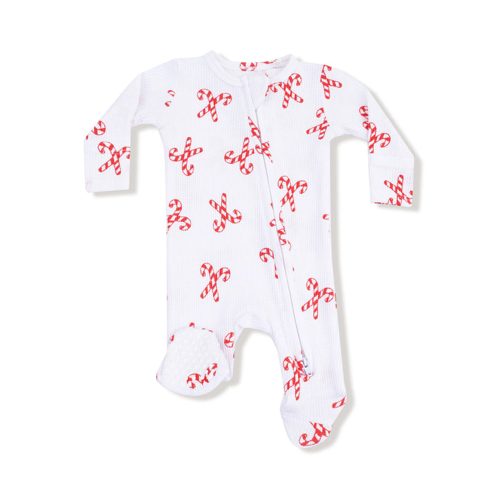 Angel Dear 2 Way Zipper Footie - Candy Canes