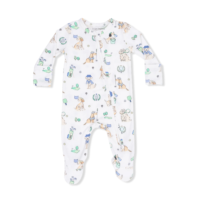 Angel Dear 2 Way Zipper Footie - Country Club Dogs
