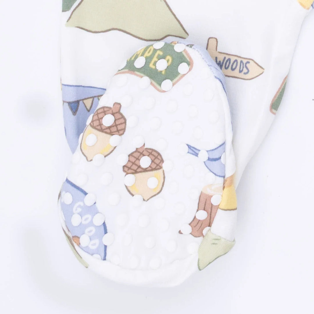 Angel Dear 2 Way Zipper Footie in Camping Blue - ONLINE EXCLUSIVE