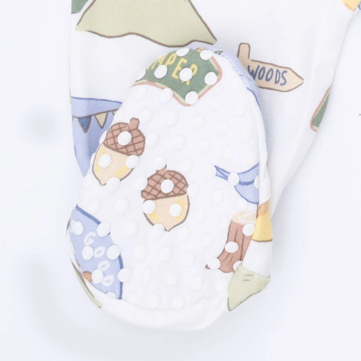 Angel Dear 2 Way Zipper Footie in Camping Blue - ONLINE EXCLUSIVE