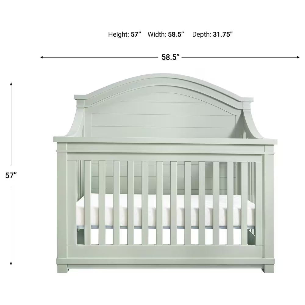 Baby Appleseed Rowan Arch Top Convertible Crib - Sage