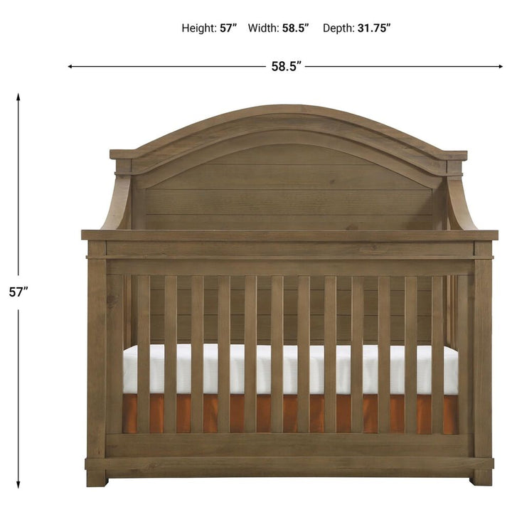 Baby Appleseed Rowan Arch Top Convertible Crib - Sandwash