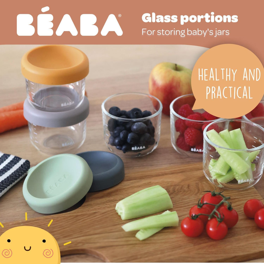 Beaba Set of Six 5 oz baby Food Jars - Sunrise