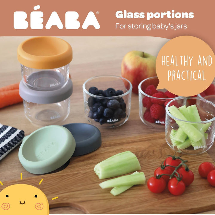Beaba Set of Six 5 oz baby Food Jars - Sunrise
