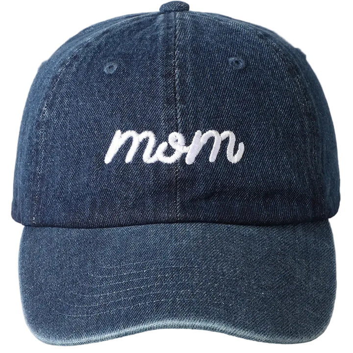 Mom Embroidered Denim Hat