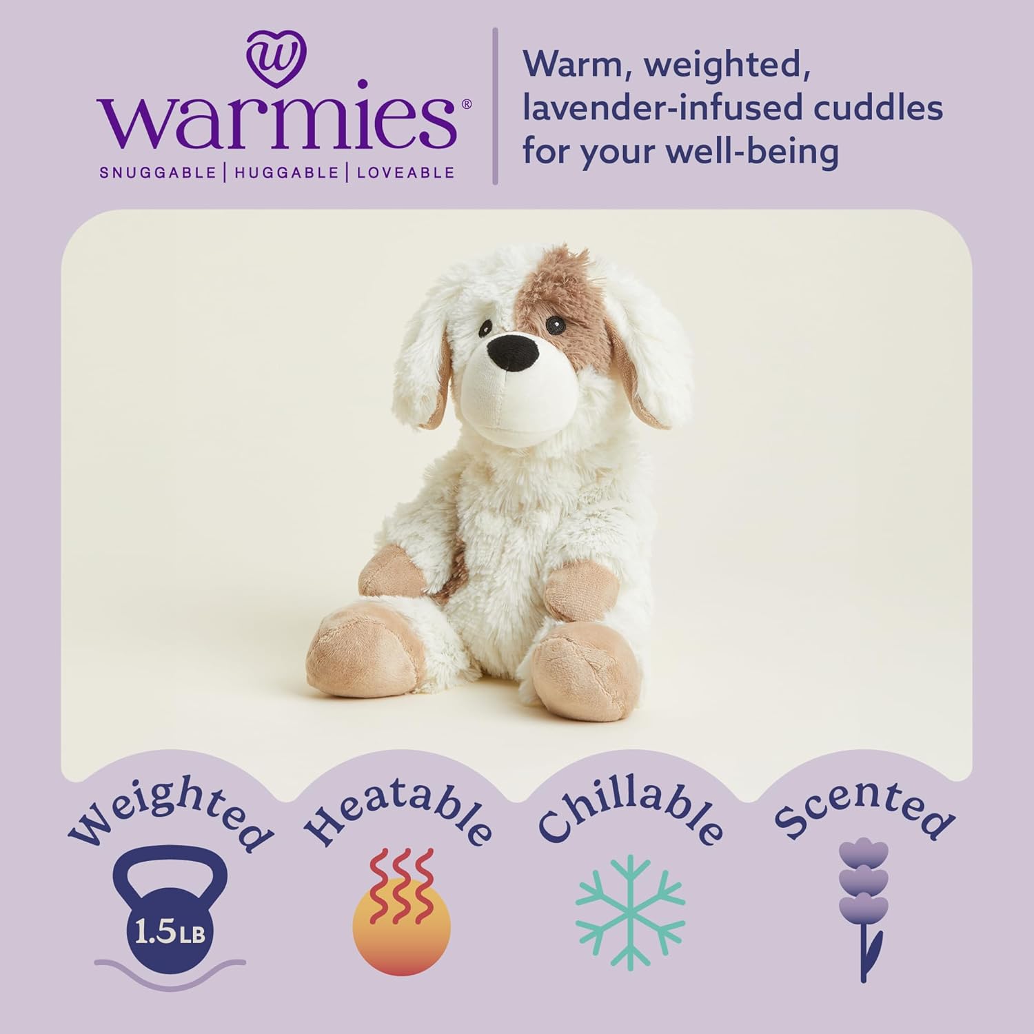 Warmies Junior Puppy Plush – Baby Grand