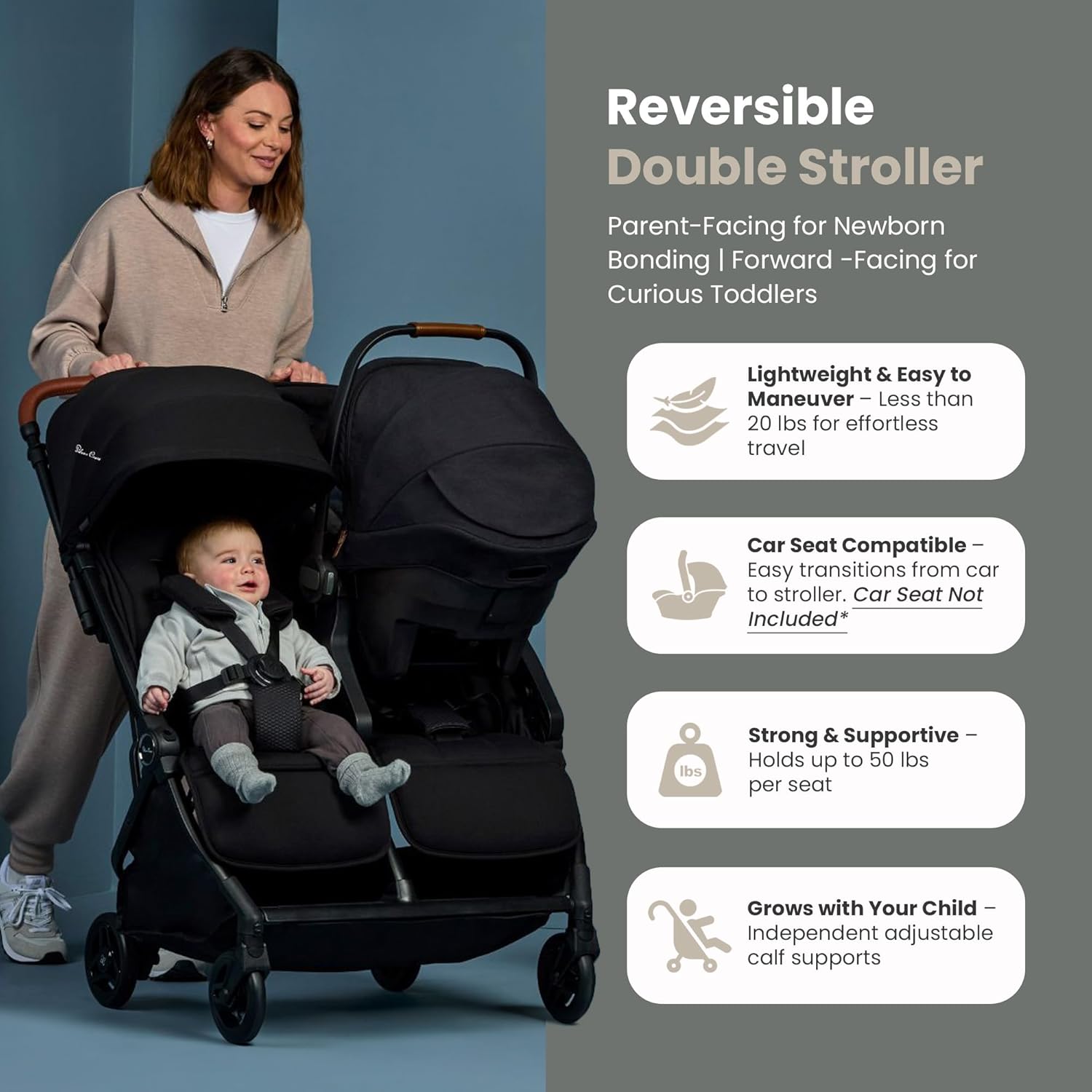 Silver Cross Jet Double Travel Stroller – Baby Grand