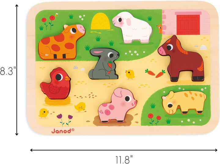 Janod  Farm Chunky Wood Puzzle