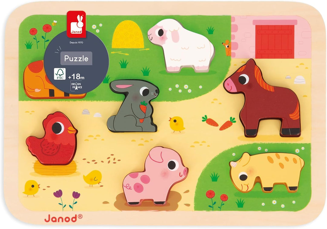 Janod  Farm Chunky Wood Puzzle