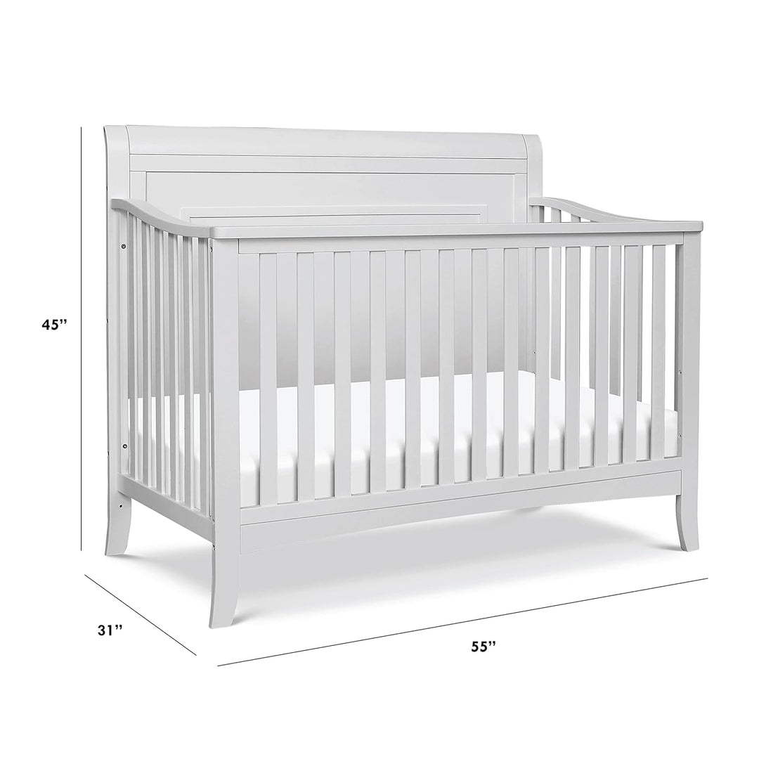 MDB Anders 4-in-1 Convertible Crib in Cloud Grey, Greenguard Gold Certified