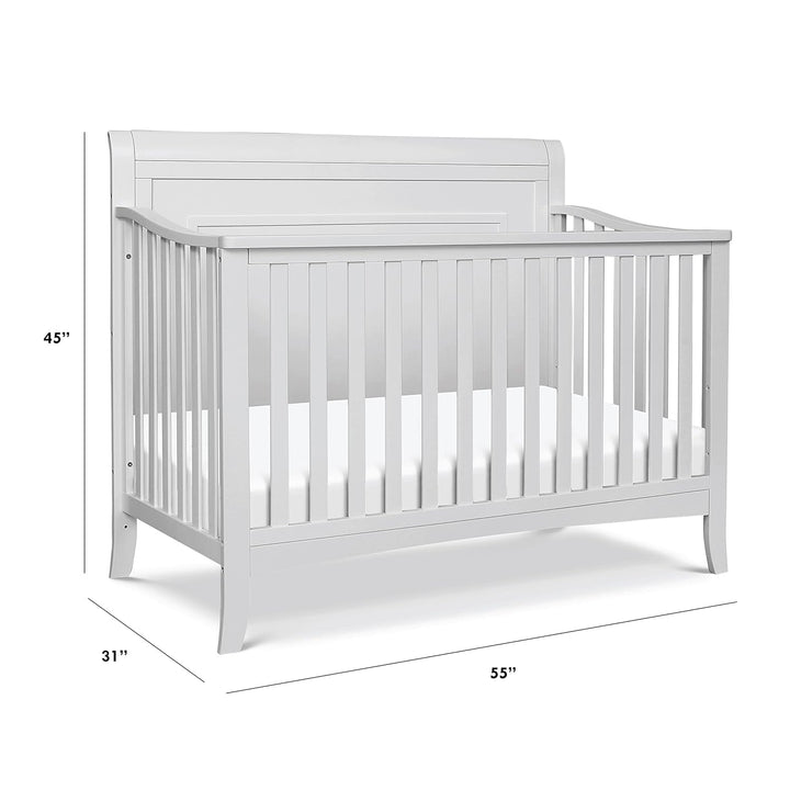 MDB Anders 4-in-1 Convertible Crib in Cloud Grey, Greenguard Gold Certified