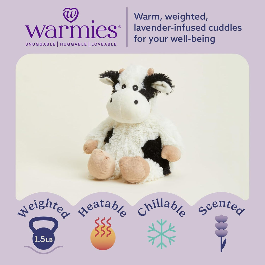Warmies Black & White Cow Plush