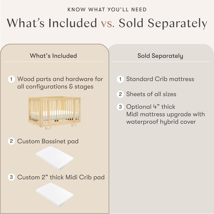 Babyletto Yuzu 8-in-1 Convertible Crib with All-Stages Conversion Kits