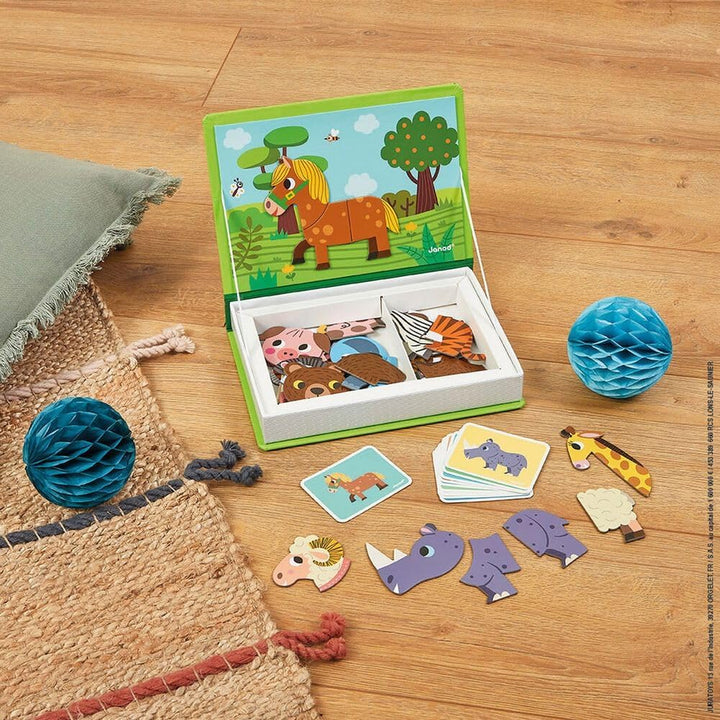 Janod MagnetiBook 41 pc Magnetic Animal Mix and Match Game