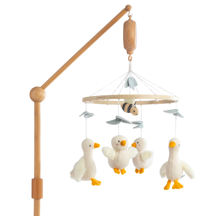 Musical Crib Wooden Goosey Goosey Mobile