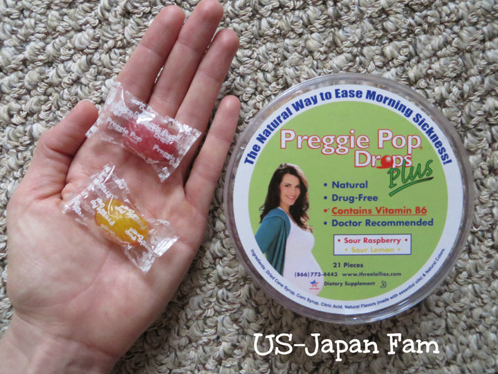 Three Lollies Preggie Pop Drops PLUS. with B6 - Sour Lemon & Sour Raspberry