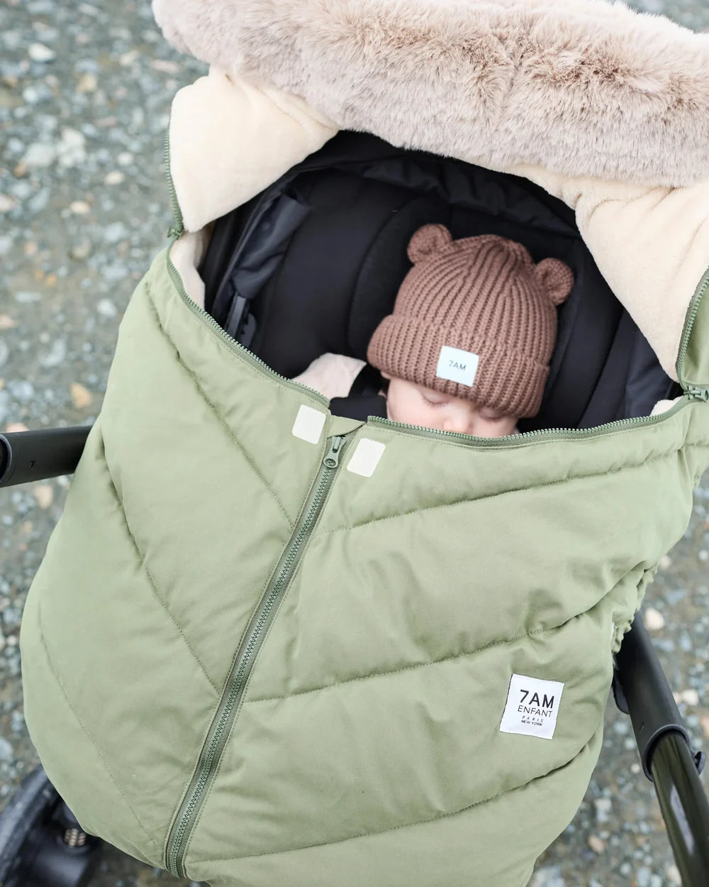 Car Seat Cocoon • Helsinki  Woodland Faux Fur