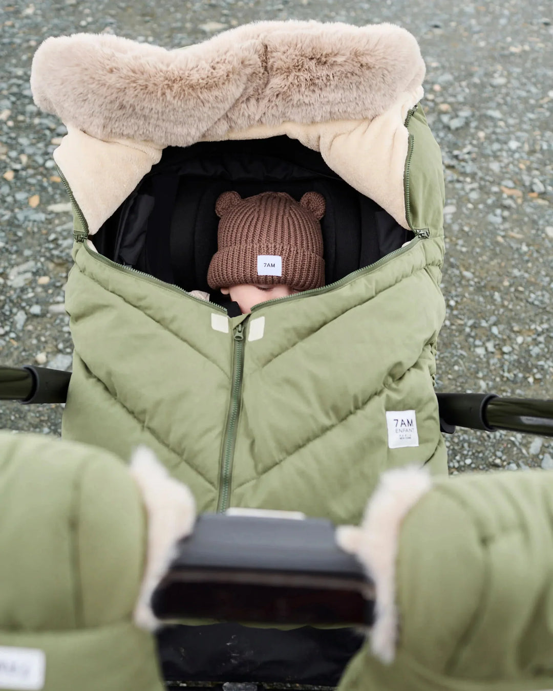 Car Seat Cocoon • Helsinki  Woodland Faux Fur