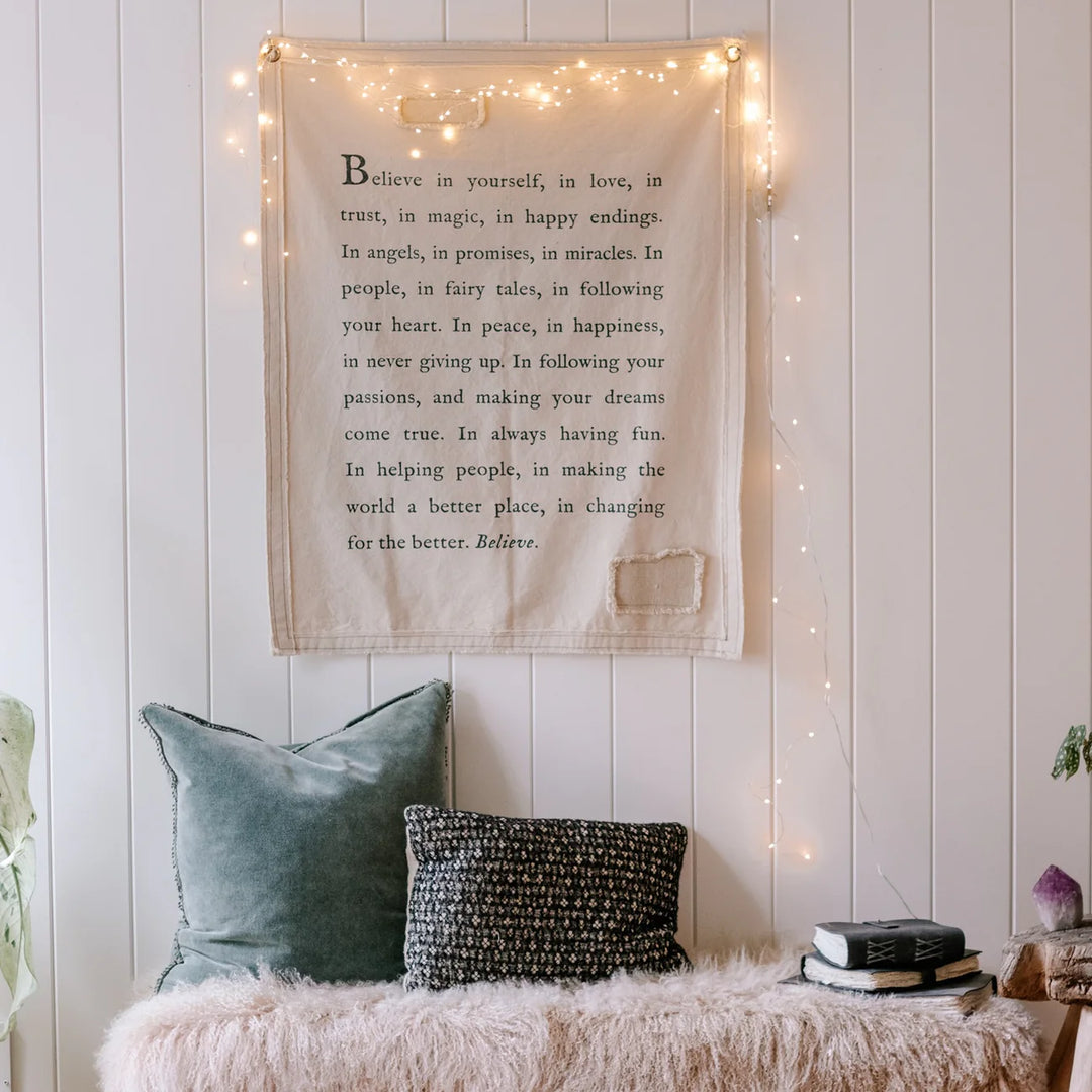 Sugarboo & Co. Believe In Yourself Canvas Wall Hanging 31.5"x40"