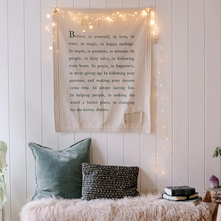 Sugarboo & Co. Believe In Yourself Canvas Wall Hanging 31.5"x40"