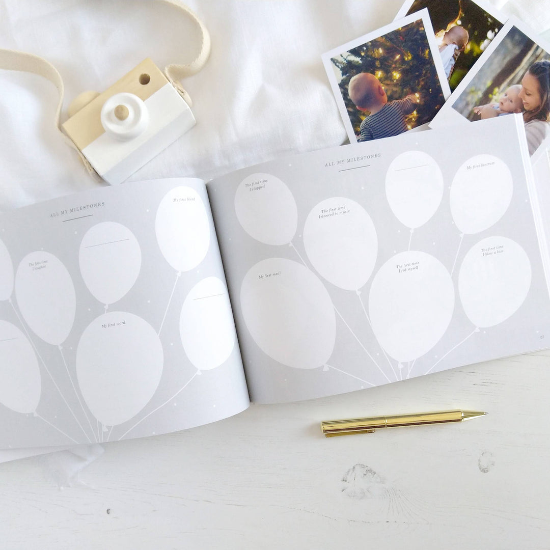 Blush and Gold My Baby Journal Newborn Keepsake Memory Book Gift