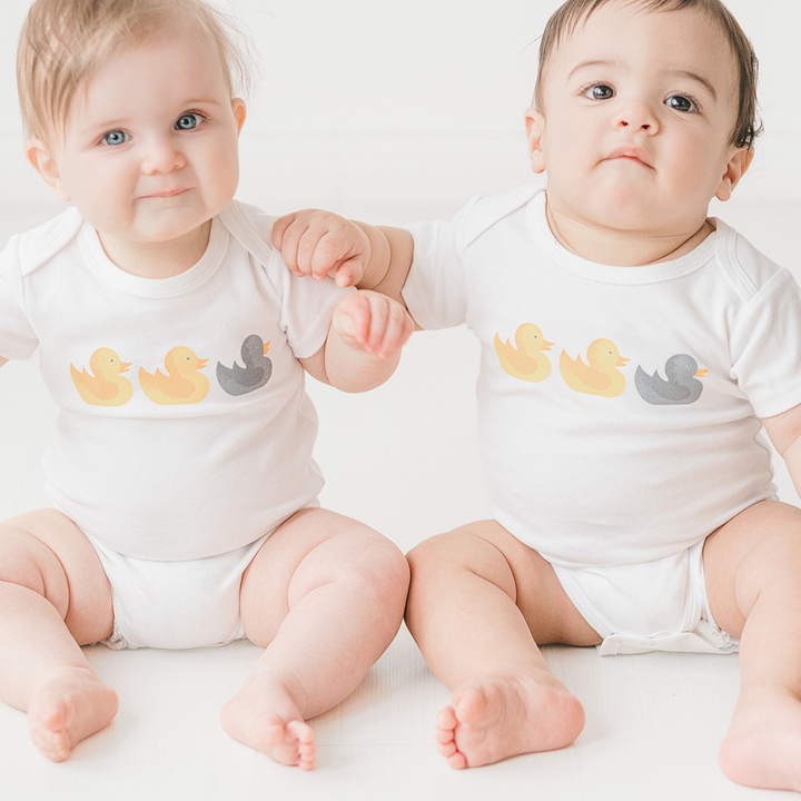 Sweetpea & Co. Duck Duck Gray Duck Baby Onesie